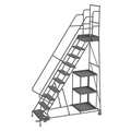 Tri-Arc 136 in H Steel Stock Picking Rolling Ladder, 10 Steps, 450 lb Load Capacity KDSP110242