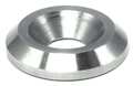 Zoro Select Countersunk Washer, Fits Bolt Size #10 316 Stainless Steel, Plain Finish ZPYR#10625-316
