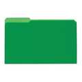 Universal One Tab Interior File Folder, 1/3-Tab, Green, PK100 UNV15302