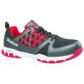 Reebok Athletic Work Shoe, 11, W, Men, Gray/Red, PR RB4005