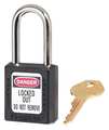 Master Lock Lockout Padlock, KA, Black, 1-3/4"H 410KABLK