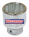 Westward 3/4 in Drive, 34mm 12 pt Metric Socket, 12 Points 45J213