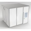 Porta-Fab 4-Wall Cleanroom Modular In-Plant Office, 10 ft 1 3/4 in H, 12 ft 4 1/2 in W, 10 ft 4 1/2 in D 8CR1012
