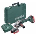 Metabo Battery Included Angle Grinder Kit, 18V DC, 4 1/2 in Wheel Dia. WPB18 LTX 115 BL 2x 5.5Ah LiHD kit