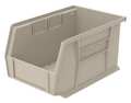 Akro-Mils 20 lb Hang & Stack Storage Bin, Plastic, 6 in W, 5 in H, 9 1/4 in L, Beige 30237STONE