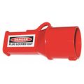 Zoro Select Socket Lockout, Red, 1/4" Shackle dia. 45MZ76