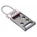 Zoro Select Lockout Hasp, Silver, 3-1/2 in. L, SS 45MZ54