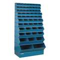 Stackbin Steel Sectional Stacking Bin, 24 in D x 76 in H x 37 in W, 12 Shelves, Blue 3-5059SSB