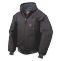 Tough Duck Men's Black Cotton Hooded Duck Jacket size L 512316