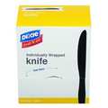 Dixie Industries Wrapped Disposable Knife, Black, Medium Weight, PK90 KM5W540