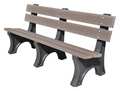 Ultrasite Outdoor Bench, 72 in. W, 48 in. H, Gray PB 6GRACOLE