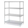 Metro Wire Shelving Unit, 24"D x 60"W x 86-5/8"H, 4 Shelves, Chrome 86P-4,2460NC-4