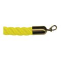 Lawrence Metal Barrier Rope, Yllw, 12 ft.L, Brass Snap End ROPE-TWST-35-12/0-2-SNAP-2S