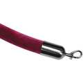 Lawrence Metal Barrier Rope, Velour, Maroon, 3 ft. L ROPE-VELR-43-03/0-2-SNAP-1S