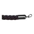 Lawrence Metal Barrier Rope, Nylon, Blk, 10 ft. L ROPE-TWST-33-10/0-2-SNAP-1S
