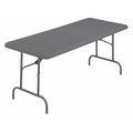 Iceberg Rectangle IndestrucTableÃ‚Â® Classic Folding Table, Charcoal - 30" x 72" BiFold, Charcoal 65467