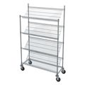 Metro Slanted Shelf Wire Cart, Chrome, 4 Shelves 63UP 74UP 5M 5MB 1848DNC-4 35N3C-1PKG