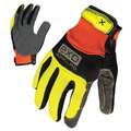 Ironclad Performance Wear Hi-Vis Mechanics Gloves, M, Orange/Yellow, Spandex, Neoprene EXO-HVP-03-M