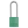 Abus Keyed Padlock, Open, Rectangular Aluminum Body, Hardened Steel Shackle, 13/16 in W, 6 PK 15403