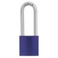 Abus Keyed Padlock, Open, Rectangular Aluminum Body, Hardened Steel Shackle, 13/16 in W, 6 PK 19425