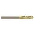 Zoro Select End Mill, 3/8 in.3 Flutes, ZrN 205-001187