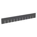 Akro-Mils Plastic Divider, Black, 15 3/16 in L, Not Applicable W, 2 in H, 6 PK 42162
