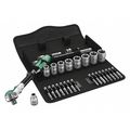 Wera 3/8" Drive Ratchet Set SAE, Torx(R) 29 Pieces 1/4 in to 3/4 in , Chrome 05004049001