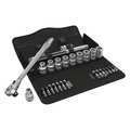 Wera 1/2" Drive Ratchet Set SAE, Torx(R) 28 Pieces 3/8 in to 13/16 in , Chrome 05004081001