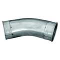 Nordfab Round 45 Degree Elbow, 4 in Duct Dia, Galvanized Steel, 16 ga GA, 7 1/4 in W, 7-1/4" L, 4 in H 8010003710