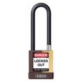 Abus Keyed Padlock, Open, Rectangular Steel Body, Hardened Steel Shackle, 3/4 in W 20090