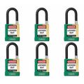 Abus Keyed Padlock, Open, Rectangular Steel Body, Hardened Steel Shackle, 3/4 in W, 6 PK 20083