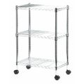 Zoro Select Wire Shelving Unit, 13"D x 22"W x 33"H, 3 Shelves, Chrome MWS221333