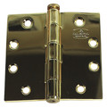 Zoro Select 4 1/2 in W x 4 1/2 in H Brass Door and Butt Hinge 56-408BRS