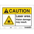 Condor Laser Warning Sign, 7 in H, 10 in W, Vinyl, Vertical Rectangle, 451R02 451R02