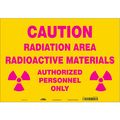 Condor Radiation Safety Sign, 14 in Height, 20 in Width, Vinyl, Horizontal Rectangle, English 451Z36