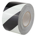 Zoro Select Marking Tape, Striped, Blk/Ivory Grn, 4" W GLA04