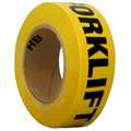 Zoro Select Safety Warning Tape, Solid, Black/Yl, 3" W, 3YTC5 3YTC5