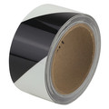 Zoro Select Marking Tape, Striped, Blk/Ivory Grn, 2" W GS002