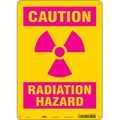 Condor Radiation Safety Sign, 14 in H, 10 in W, Aluminum, Vertical Rectangle, 452A06 452A06