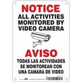 Condor Security Sign, 10 in H, 7 in W, Aluminum, Horizontal Rectangle, English, 453P81 453P81