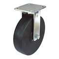 Zoro Select Plate Caster, 1250 lb. Load, Black Wheel P21R-NMB060K-14