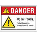 Lyle Danger Sign, 10 in H, 14 in W, Non-PVC Polymer, Horizontal Rectangle, English, LCU4-0079-ED_14x10 LCU4-0079-ED_14x10