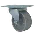 Zoro Select Plate Caster, 300 lb. Load, Silver Wheel P2S-C030G-P