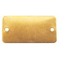 Zoro Select Tag, Brass, Yellow, 1"Hx3"W, Rectangle, PK100 41292