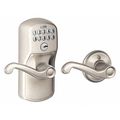 Schlage Residential Electronic Lock, Lever, Satin Nickel FE575 PLY619FLA