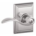 Schlage Residential Door Lever Lockset, Bright Chrome, Privacy F40 ACC 625 ADD