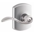 Schlage Residential Door Lever Lockset, Bright Chrome, Privacy F40 ACC 625 GRW