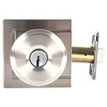 Schlage Residential Knob Lockset, Satin Nickel, Entrance, Gr 2 F51A BWE 619 ULD