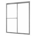 Fgi Shower Door, Aluminum, Silver, 60" x 70" Sz TDSS6070-CL-SV