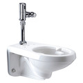 Zurn Flush Valve Toilet, 1.28 gpf, Flush Valve, Wall Mount, Elongated, White Z5616.213.00.00.00